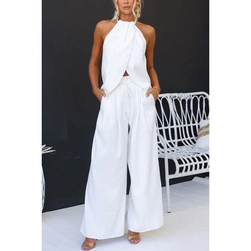 2025 Женская Мода Элегантный Топ-Жилет с Вырезом на Шее Брюки с Широкими Штанинами Два Комплекта XL белый
2025 Женская Мода Элегантный Топ-Жилет с Вырезом на Шее Брюки с Широкими Штанинами Два Комплекта XL белый