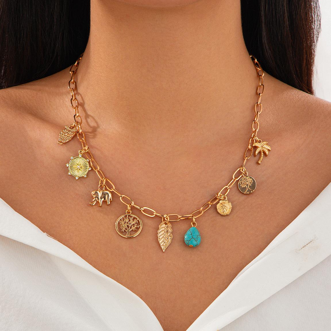 Ingemark Creative Tree of Life Elephant Coconut Tree Pendant Choker Necklace for Women Goth Clavicle Chain Aesthetic Y2K Jewelry
Ingemark Creative Tree of Life Elephant Coconut Tree Pendant Choker Necklace for Women Goth Clavicle Chain Aesthetic Y2K Jewelry