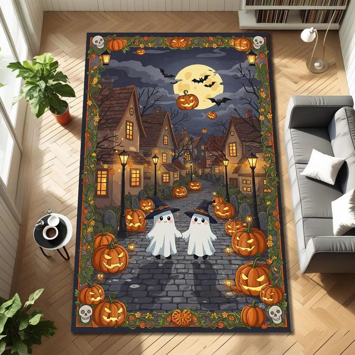 Pumpkin Rug Halloween Rug Gothic Rug,Halloween Art Carpet Halloween Decor Rug Horror Rug,Halloween Themed floor mat 40x60CM
Pumpkin Rug Halloween Rug Gothic Rug,Halloween Art Carpet Halloween Decor Rug Horror Rug,Halloween Themed floor mat 40x60CM