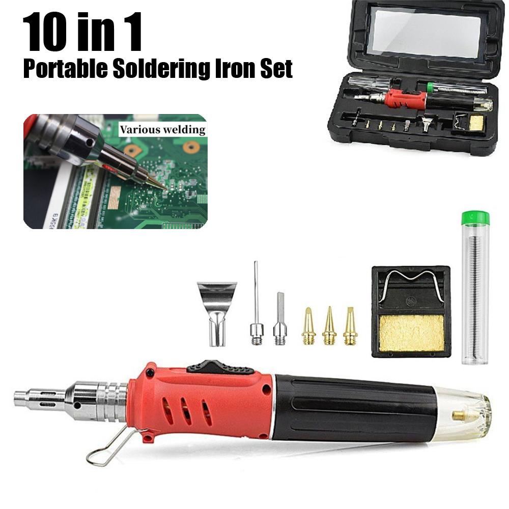 10PCS HS-1115K Multi-function Butane Gas Soldering Iron Cordless Solder Welding Torch Tool Kit
10PCS HS-1115K Multi-function Butane Gas Soldering Iron Cordless Solder Welding Torch Tool Kit