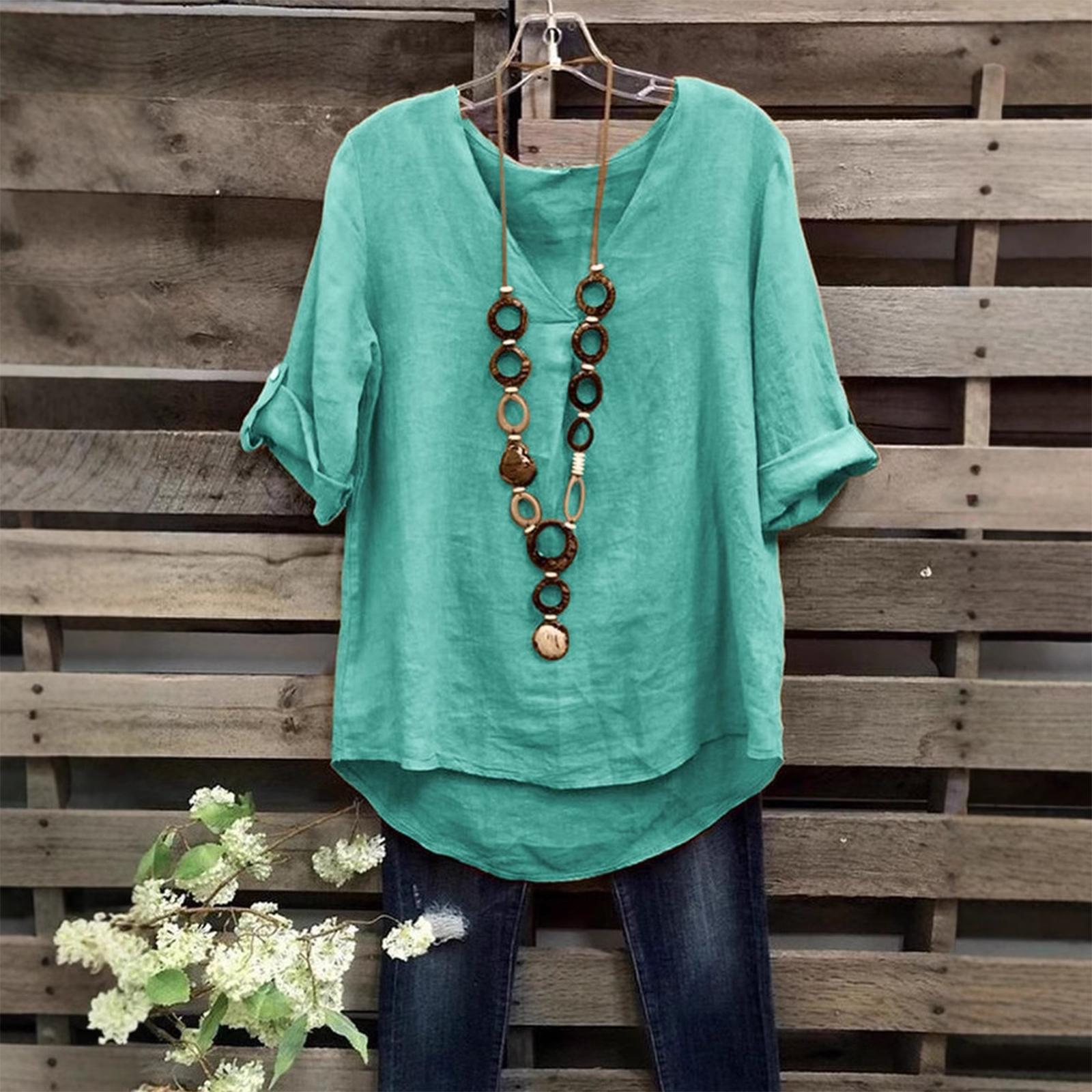 Women s Fashion Solid Color V-neck Casual Loose Middle Sleeve Top XL
Women s Fashion Solid Color V-neck Casual Loose Middle Sleeve Top XL