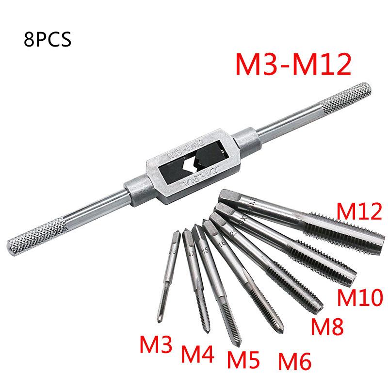 Набор из 6/8 ручных метчиков HSS с метрической резьбой, метчик M3 M4 M5 M6 M8 M8 M12 с регулируемым ключом для метчиков 1/16-1/2
Набор из 6/8 ручных метчиков HSS с метрической резьбой, метчик M3 M4 M5 M6 M8 M8 M12 с регулируемым ключом для метчиков 1/16-1/2