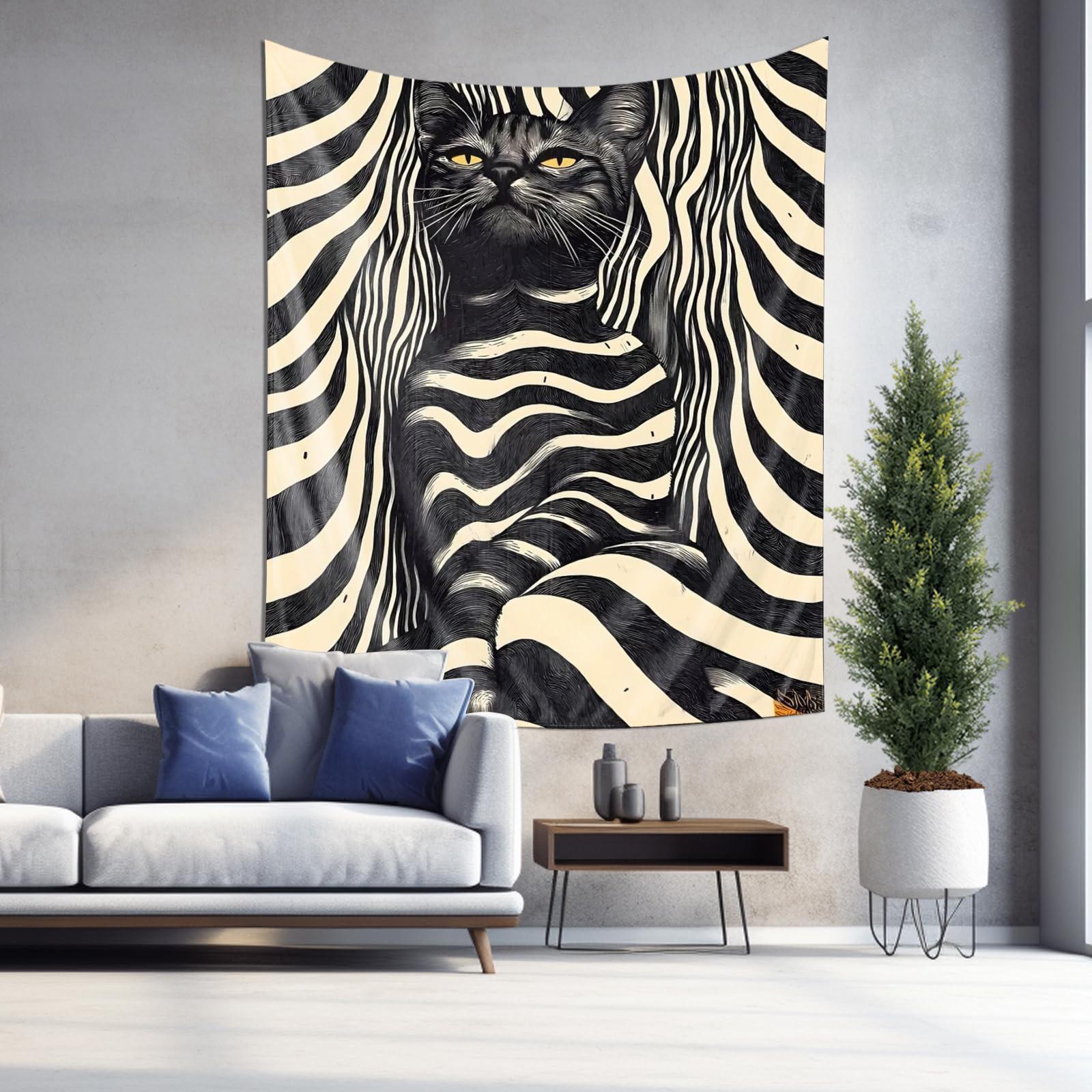 Creative Zebra Print Cat Tapestry Modern Home Decor Art New Favorite for Bedroom Living Room Walls 74x94cm(29x37in)
Creative Zebra Print Cat Tapestry Modern Home Decor Art New Favorite for Bedroom Living Room Walls 74x94cm(29x37in)