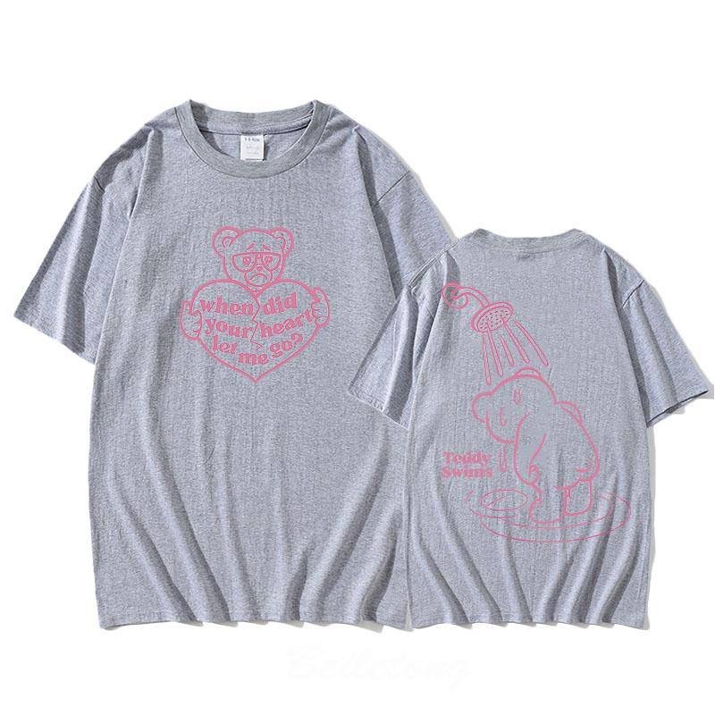 Teddy Swims T-shirt Double-sided Printing Vintage Cotton Tee-shirt Short Sleeve Gothic Fashion Tshirt Unisex Top XXL сірий колір
Teddy Swims T-shirt Double-sided Printing Vintage Cotton Tee-shirt Short Sleeve Gothic Fashion Tshirt Unisex Top XXL сірий колір