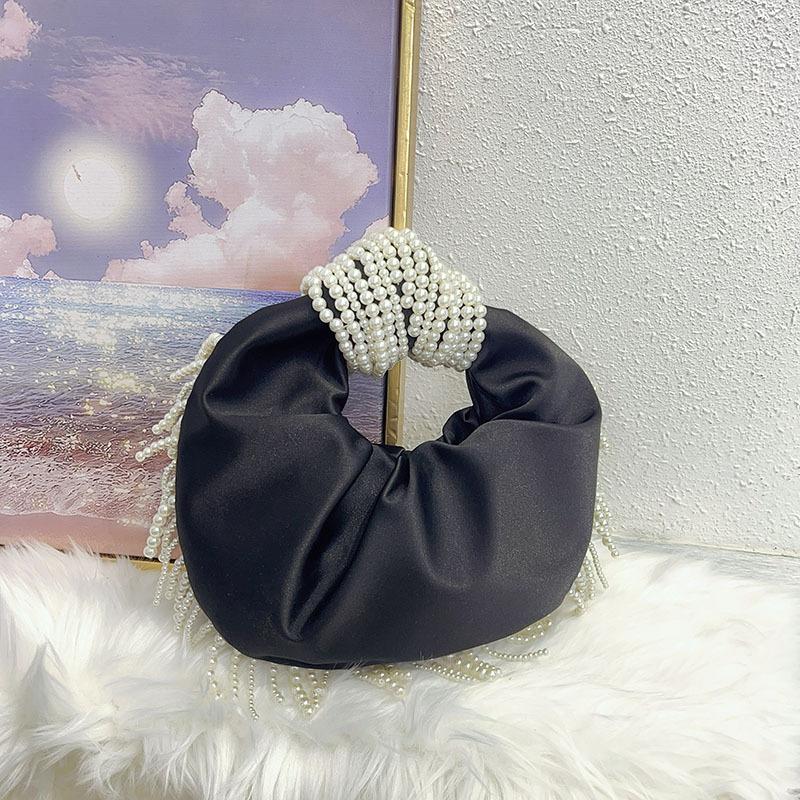 Color Contrast Half Moon Evening Party Bags For Women Luxury Designer Handbags Purses New Fashion Pleated Beaded Tassel Clutch
Color Contrast Half Moon Evening Party Bags For Women Luxury Designer Handbags Purses New Fashion Pleated Beaded Tassel Clutch