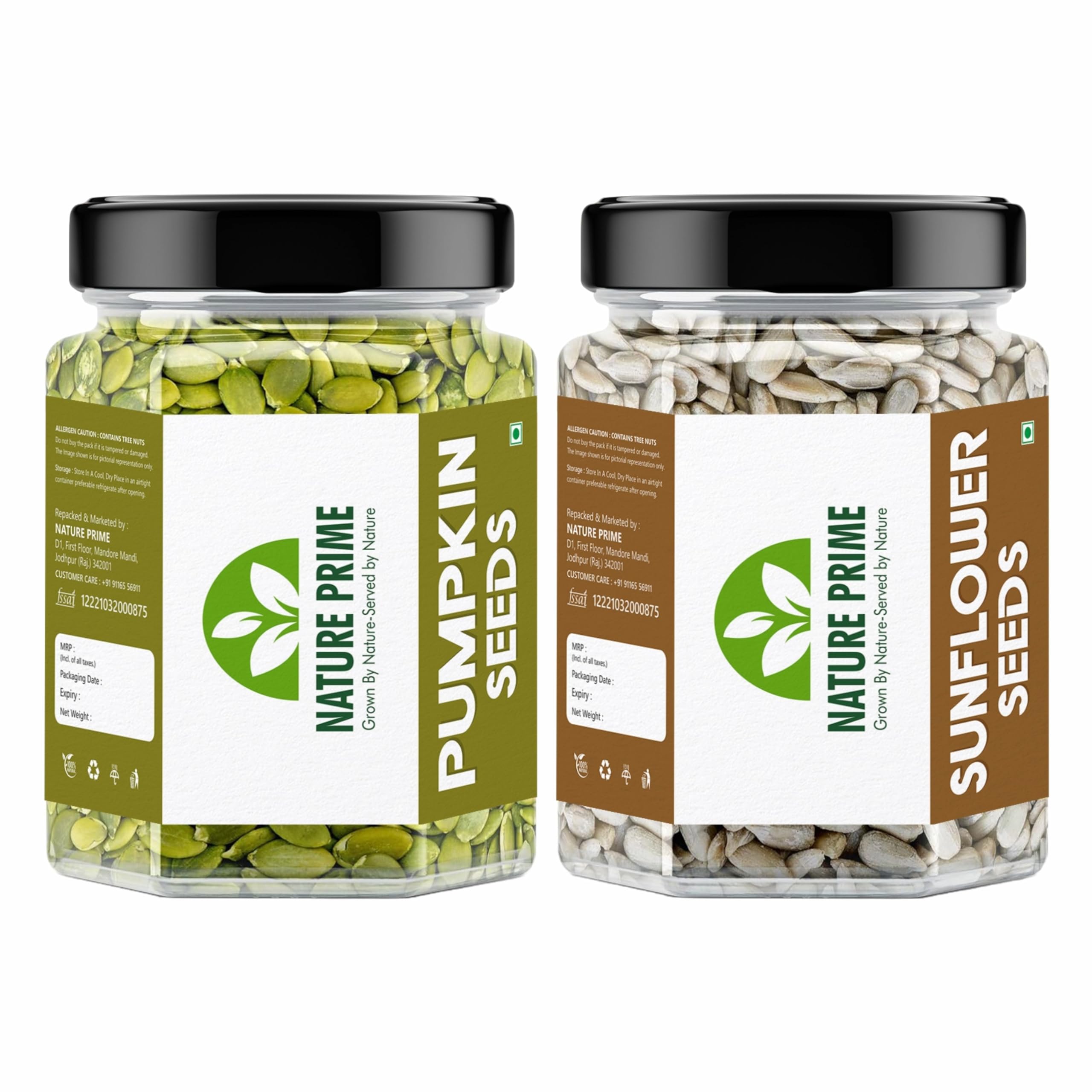 Nature prime Raw Pumpkin Seeds - 250g and Sunflower Seeds - 250g for Eating. Protein and Fibre Rich Food For Immunity Booster Diet Pack (JAR Pack
Nature prime Raw Pumpkin Seeds - 250g and Sunflower Seeds - 250g for Eating. Protein and Fibre Rich Food For Immunity Booster Diet Pack (JAR Pack