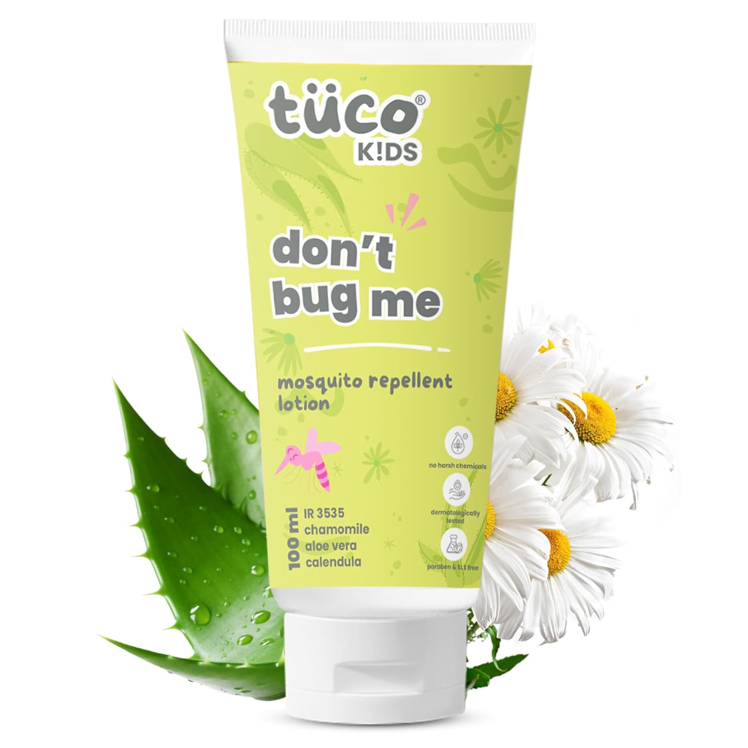 Tuco® Kids Don t Bug Me Mosquito Repellent Lotion | Safe for Kids & Baby | 100% Natural with 8 hr. Protection | Age 0-10 Years | 100 ml
Tuco® Kids Don t Bug Me Mosquito Repellent Lotion | Safe for Kids & Baby | 100% Natural with 8 hr. Protection | Age 0-10 Years | 100 ml