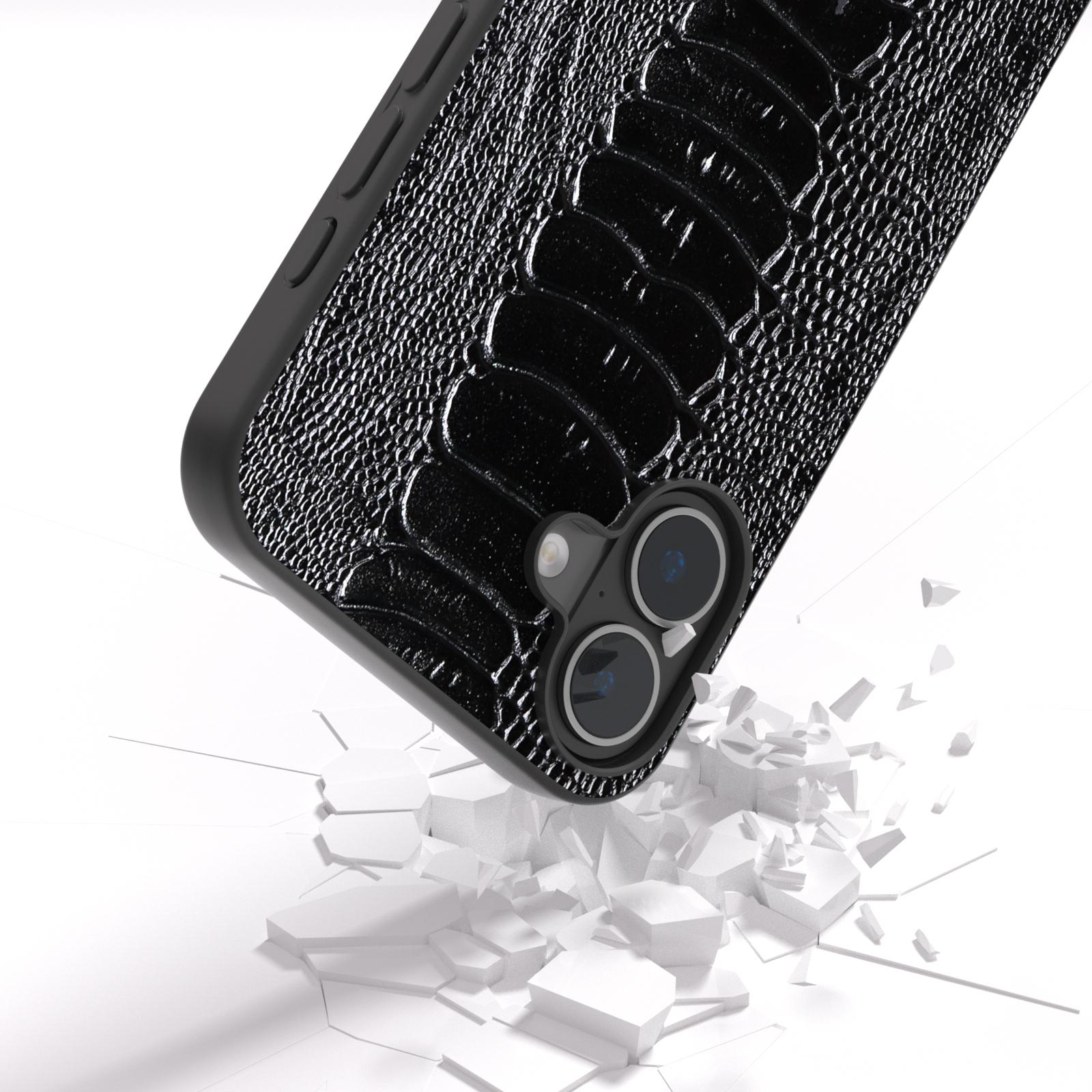 ABEEL For iPhone 16 Plus Case Genuine Cow Leather Back Phone Cover Crocodile Texture Black
ABEEL For iPhone 16 Plus Case Genuine Cow Leather Back Phone Cover Crocodile Texture Black