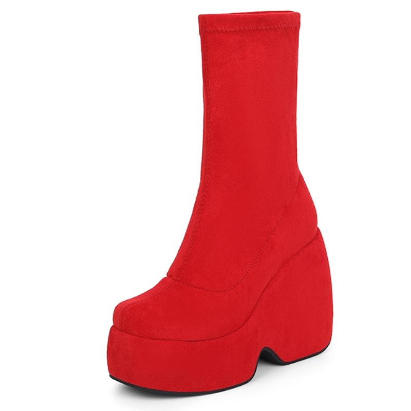 Platform Women s Ankle Boots Wedge Sexy Thick Sole Flock Suede Sock Boot Black Red Nude Winter Party Shoes Female Large Size 47 34 красный
Platform Women s Ankle Boots Wedge Sexy Thick Sole Flock Suede Sock Boot Black Red Nude Winter Party Shoes Female Large Size 47 34 красный