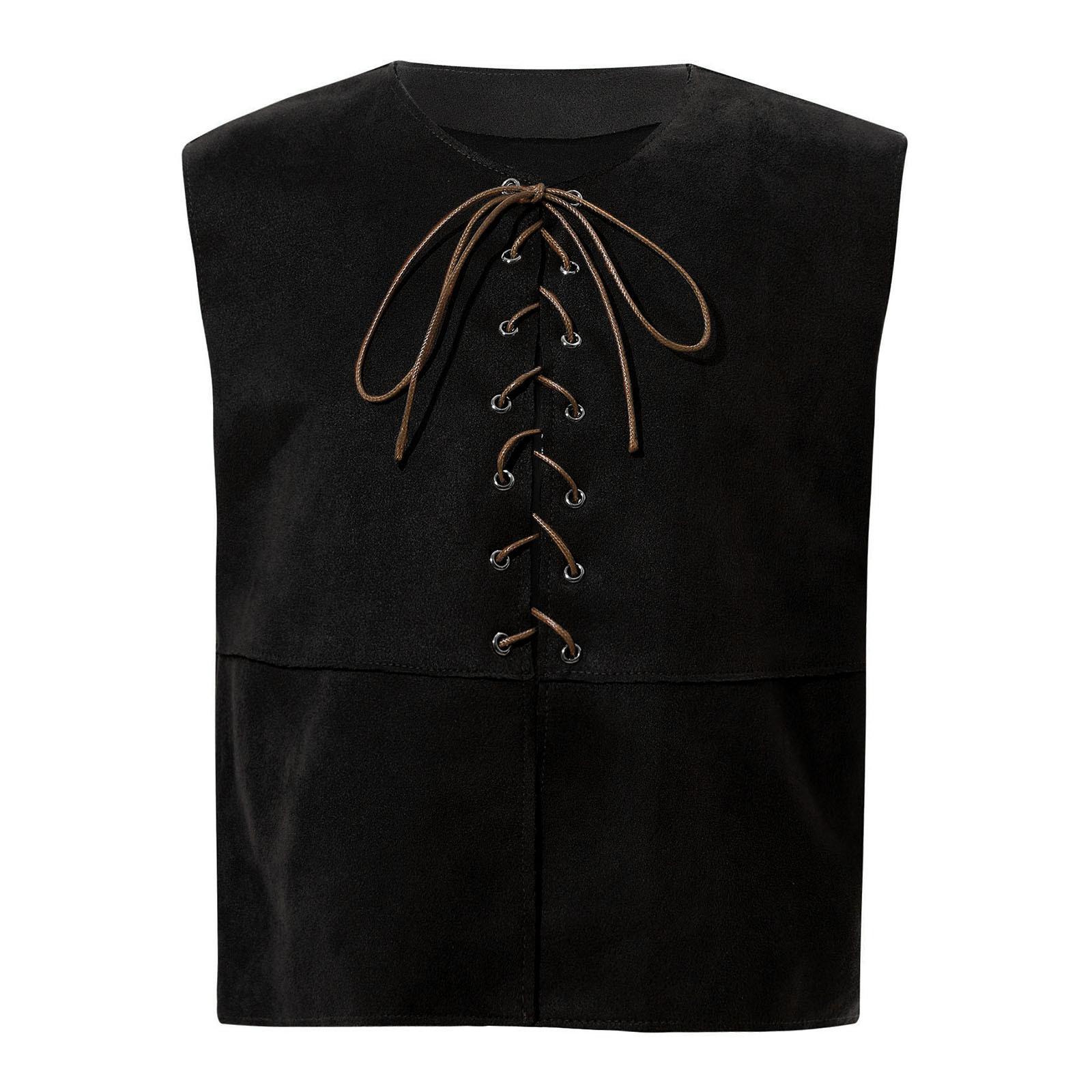 Kids Medieval Renaissance Costume V Neck Sleeveless Front Lace Up Closure Split Vest Pirate Gothic Steampunk 3-4 Years чорний
Kids Medieval Renaissance Costume V Neck Sleeveless Front Lace Up Closure Split Vest Pirate Gothic Steampunk 3-4 Years чорний