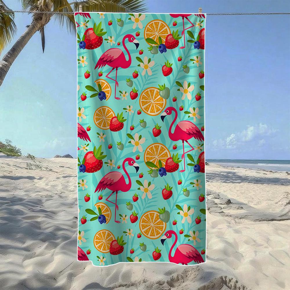 Flamingo & Tropical Fruit Beach Towel, Soft Quick-Drying, Perfect For Portable Outdoor Travel,Swimming, Camping And Summer Beach W30*H60(CM)
Flamingo & Tropical Fruit Beach Towel, Soft Quick-Drying, Perfect For Portable Outdoor Travel,Swimming, Camping And Summer Beach W30*H60(CM)