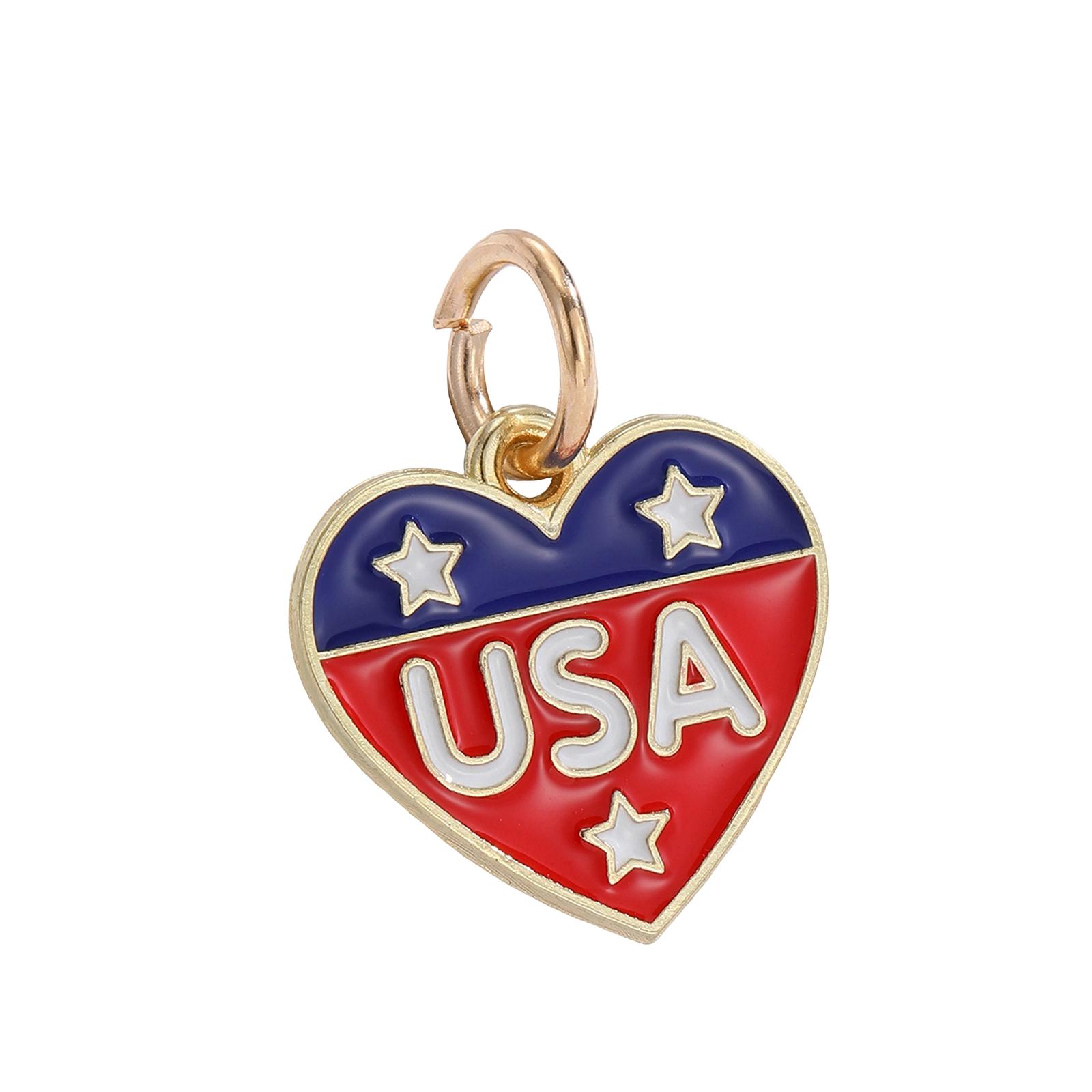 American Flag Heart Pendant, Necklace, Bracelet Accessories, Keychain Materials One Size
American Flag Heart Pendant, Necklace, Bracelet Accessories, Keychain Materials One Size