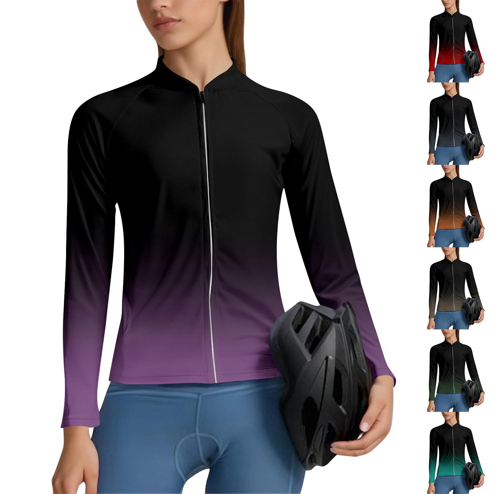 Women s Gradient Cycling Suit Long Sleeved Cycling Top With 3 Back Pockets, Breathable, Quick Drying, Moisture Wicking And Reflective S XL
Women s Gradient Cycling Suit Long Sleeved Cycling Top With 3 Back Pockets, Breathable, Quick Drying, Moisture Wicking And Reflective S XL