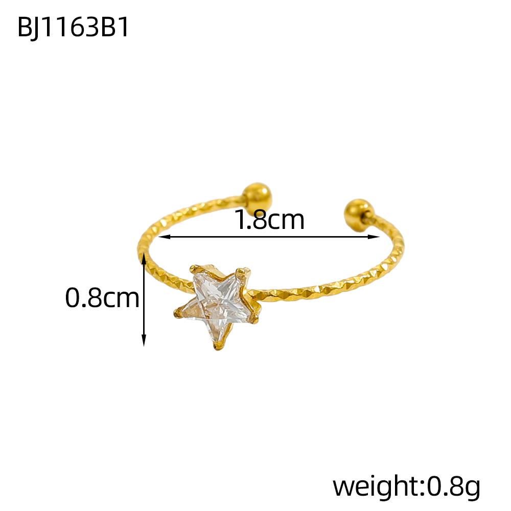 CARLIDANA Minimalist Colourful Cubic Zircon Rings Jewelry Stainless Steel Gold Plated Hot Sale Heart Star Open Rings for Women
CARLIDANA Minimalist Colourful Cubic Zircon Rings Jewelry Stainless Steel Gold Plated Hot Sale Heart Star Open Rings for Women
