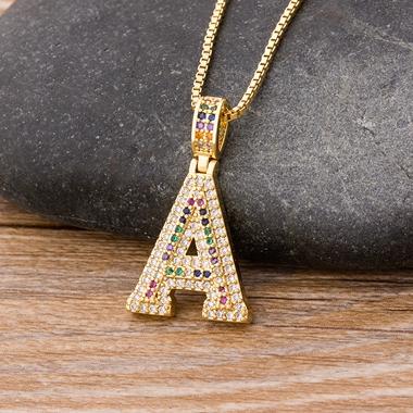 Nidin New Fashion 26 Alphabet Pendant Multicolor Copper Zircon Initial Letter Necklaces Couple Name Jewelry Gifts For Women
Nidin New Fashion 26 Alphabet Pendant Multicolor Copper Zircon Initial Letter Necklaces Couple Name Jewelry Gifts For Women