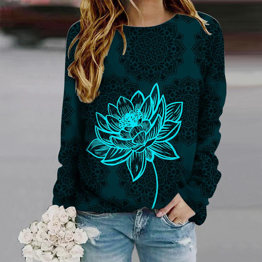 Топы для женщин с принтом цветка лотоса, круглым вырезом и длинным рукавом, футболка, осенний повседневный тонкий пуловер, женский топ с длинным рукавом 8XL светло-синий
Топы для женщин с принтом цветка лотоса, круглым вырезом и длинным рукавом, футболка, осенний повседневный тонкий пуловер, женский топ с длинным рукавом 8XL светло-синий