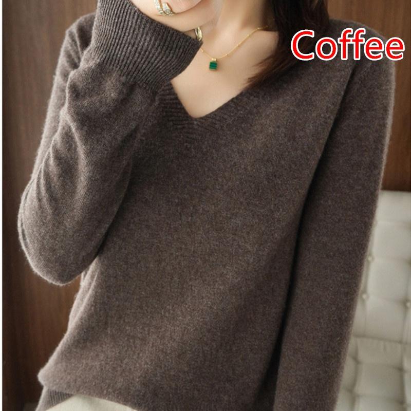 Женские элегантные вязаные нижние свитера с v-образным вырезом и длинными рукавами, однотонные кашемировые пуловеры, свитера, джемперы XXL кофейный
Женские элегантные вязаные нижние свитера с v-образным вырезом и длинными рукавами, однотонные кашемировые пуловеры, свитера, джемперы XXL кофейный