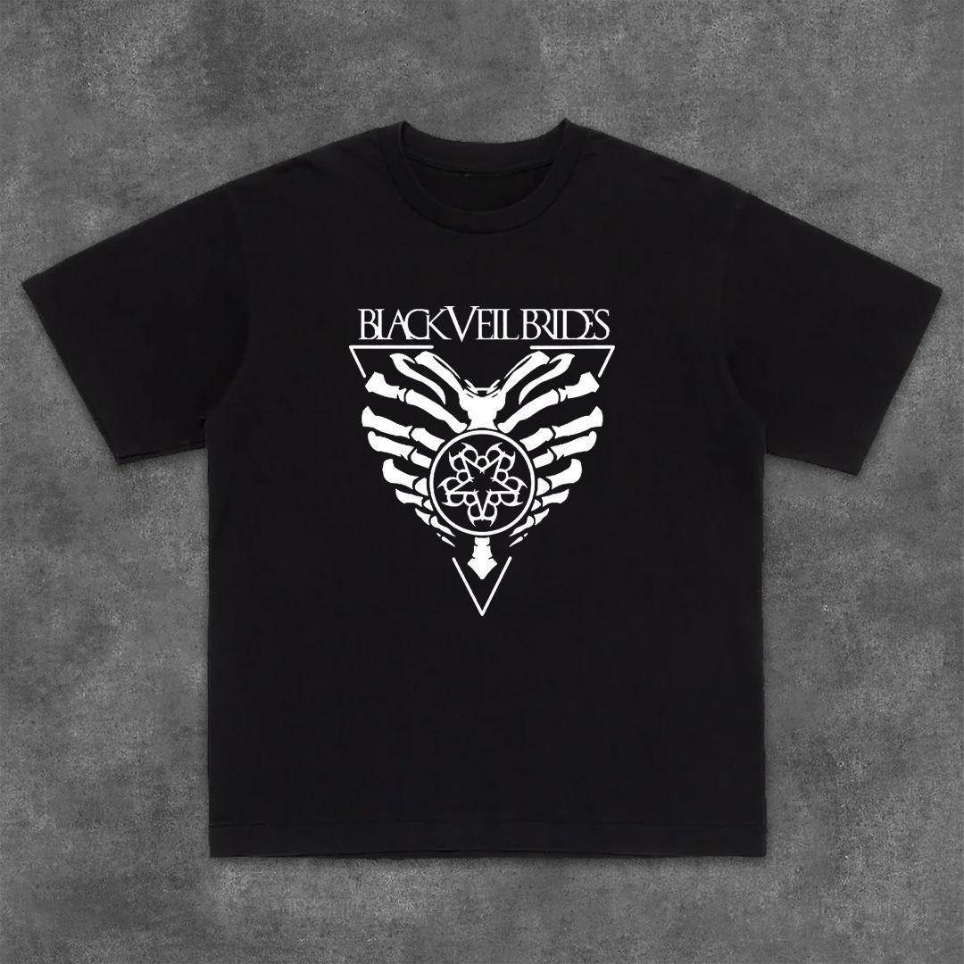 Short-sleeved T-shirt From Xihai Plank Road, Hardcore Metal Rock Black Veil Brides Band, Round-neck Half-sleeved Top 4XL
Short-sleeved T-shirt From Xihai Plank Road, Hardcore Metal Rock Black Veil Brides Band, Round-neck Half-sleeved Top 4XL