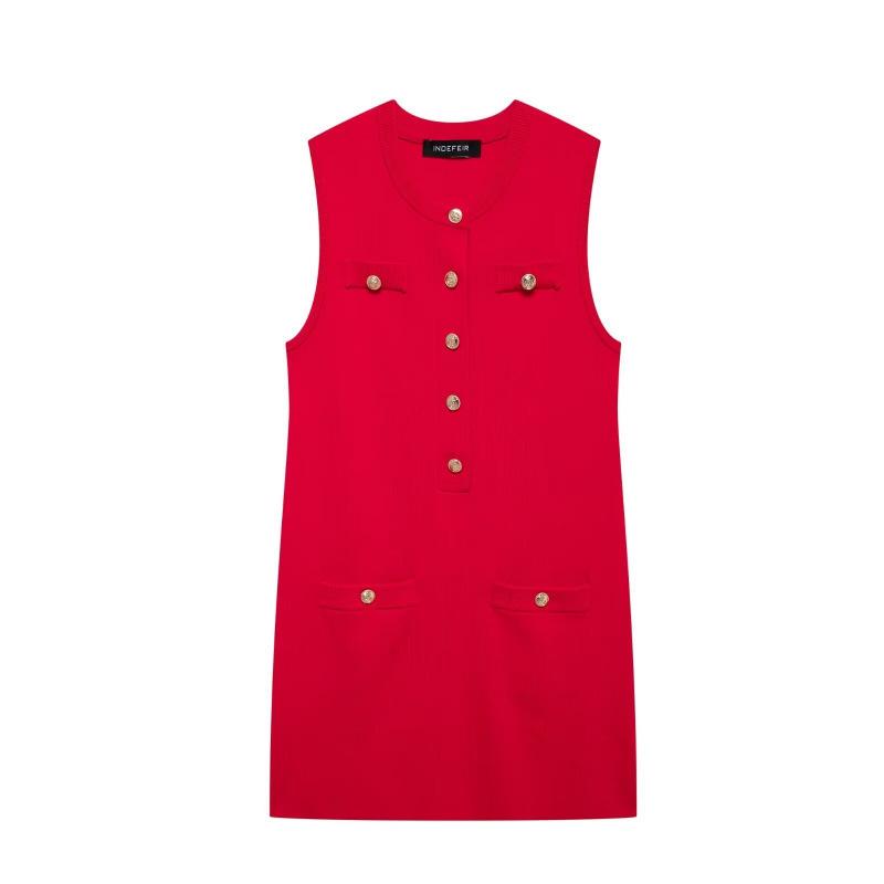 European & American Women s Street Fashion Sleeveless Knitted Summer Dress Medium
European & American Women s Street Fashion Sleeveless Knitted Summer Dress Medium