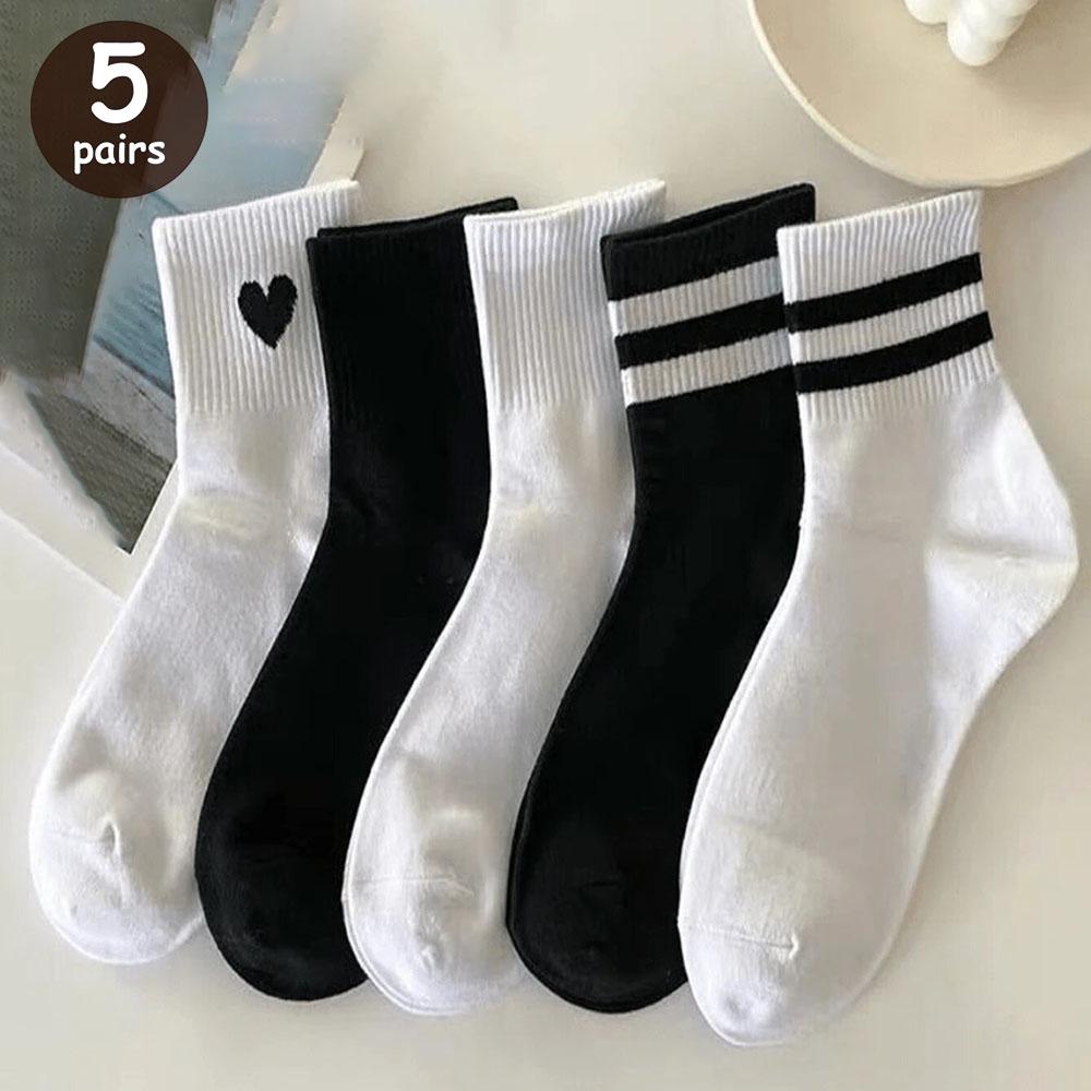 6/10/15/20 Pairs Men Socks Spring Autumn Casual Black White Striped Socks Breathable Mid Tube Sock High-Quality Round Neck Socks One Size
6/10/15/20 Pairs Men Socks Spring Autumn Casual Black White Striped Socks Breathable Mid Tube Sock High-Quality Round Neck Socks One Size