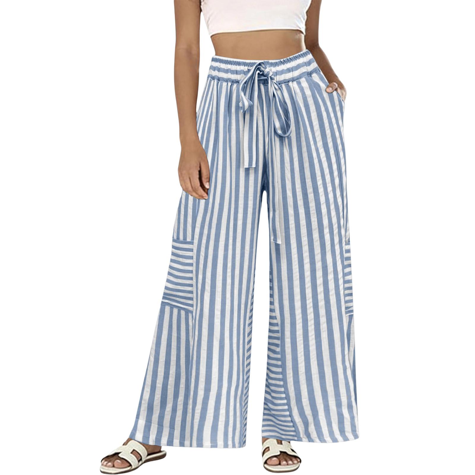 Women Striped Loose Fit Casual High Waist Wide Leg Straight Drawstring Pants with Pockets Comfortable Relaxed Fit XXL
Women Striped Loose Fit Casual High Waist Wide Leg Straight Drawstring Pants with Pockets Comfortable Relaxed Fit XXL