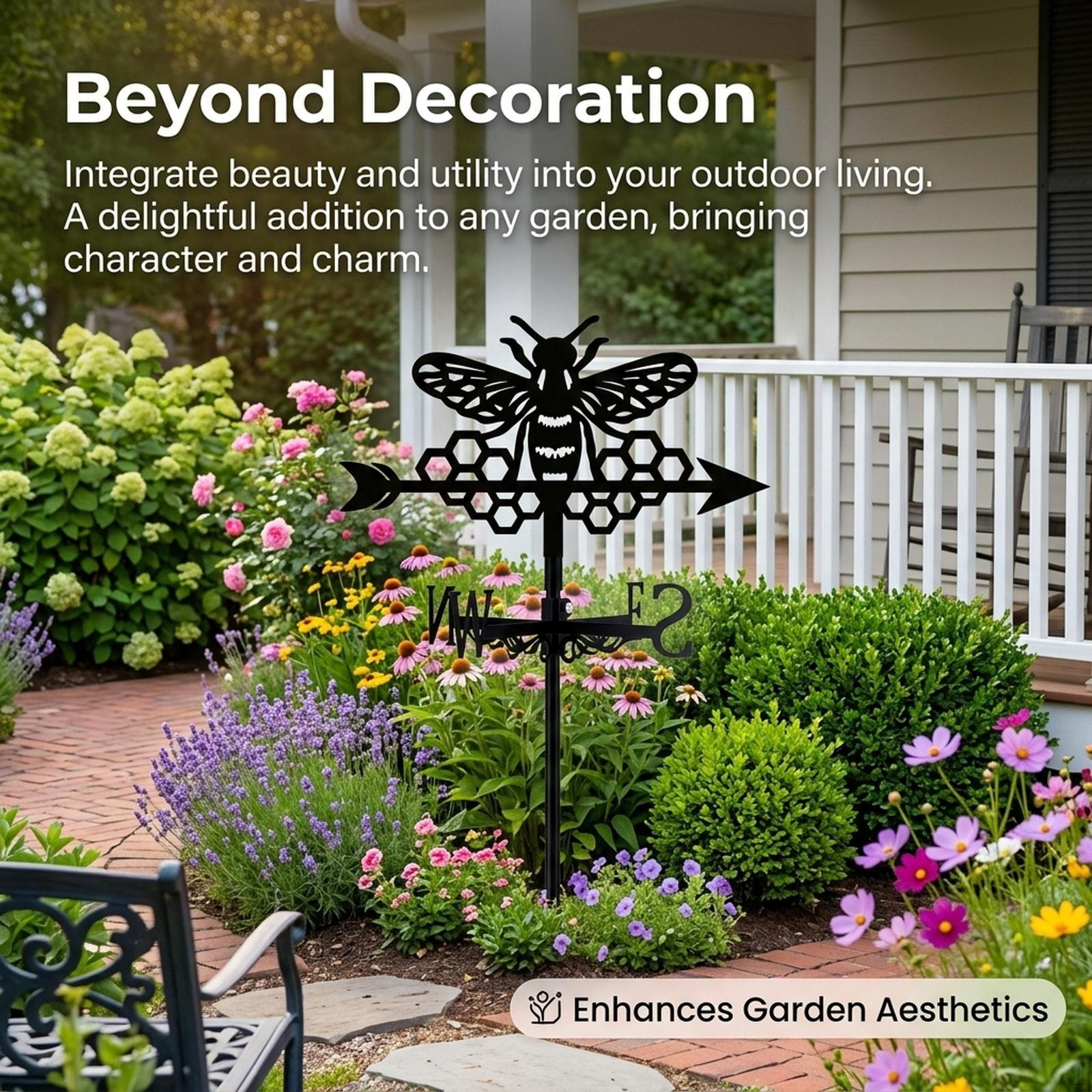 Patio Ornament, Decorative Outdoor Wind Direction Indicator, Utility Accessory, Quick Installation Bee
Patio Ornament, Decorative Outdoor Wind Direction Indicator, Utility Accessory, Quick Installation Bee