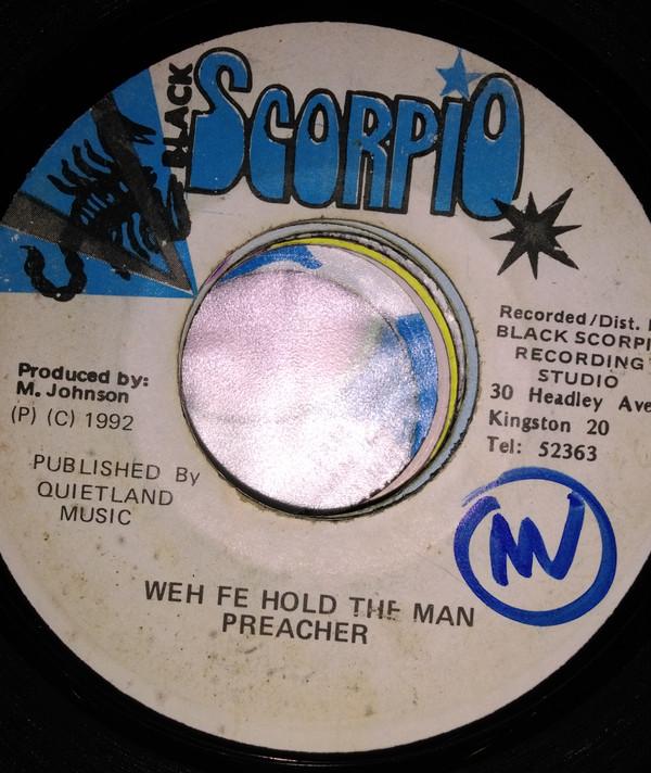 7inch Record PREACHER We Fe Hold The Man NONE Black Scorpio 1992 Jamaica Reggae Ska Dub Used
7inch Record PREACHER We Fe Hold The Man NONE Black Scorpio 1992 Jamaica Reggae Ska Dub Used