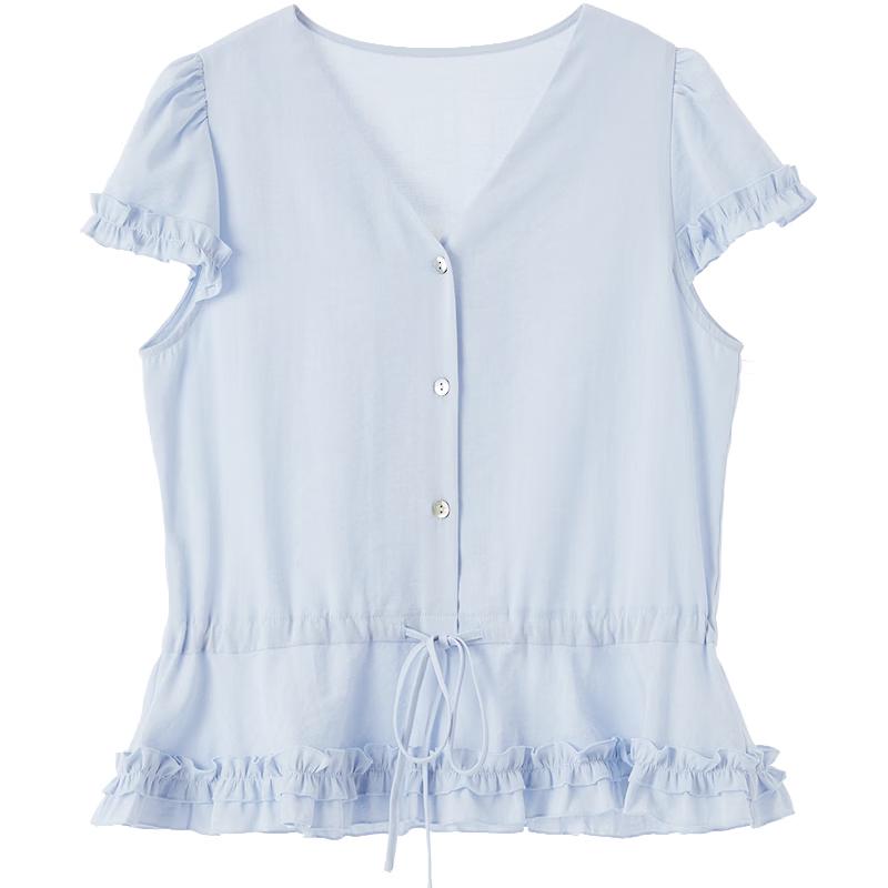 BETU Women s Summer Slim-Fit Short-Sleeve V-Neck Shirt with Adjustable Waist M
BETU Women s Summer Slim-Fit Short-Sleeve V-Neck Shirt with Adjustable Waist M