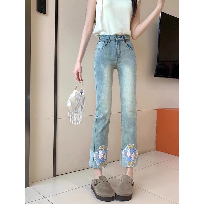 Women s National Style Color Block Embroidery Straight Leg Jeans - Autumn & Spring Trend, Loose & Slimming Cigarette Pants S
Women s National Style Color Block Embroidery Straight Leg Jeans - Autumn & Spring Trend, Loose & Slimming Cigarette Pants S