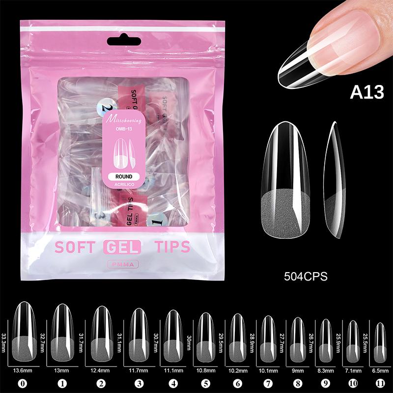 504 Pcs False Nail Tips Semi-Matte Finish Almond French Coffin Stiletto Oval Square Shapes With Front Edge Thickened Fingertips A13
504 Pcs False Nail Tips Semi-Matte Finish Almond French Coffin Stiletto Oval Square Shapes With Front Edge Thickened Fingertips A13