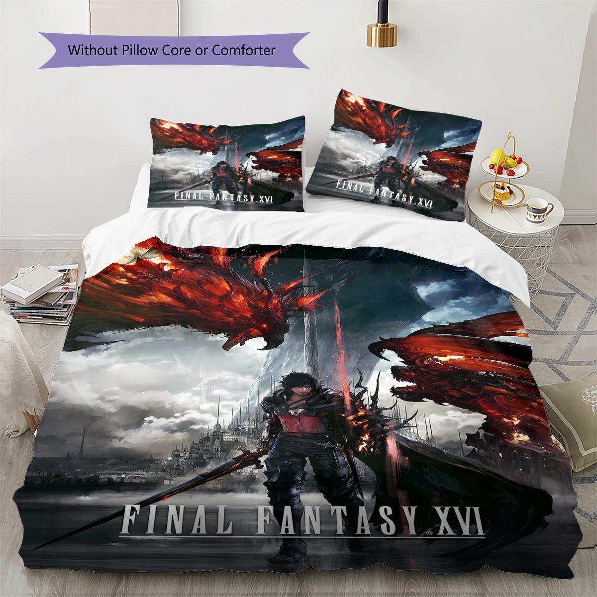 Final Fantasy Pattern Bedding Quilt Set Quilt Cover Pillowcase Home Decoration Gift (1 * duvet cover + 2 * pillowcase, without core) 140x200cm
Final Fantasy Pattern Bedding Quilt Set Quilt Cover Pillowcase Home Decoration Gift (1 * duvet cover + 2 * pillowcase, without core) 140x200cm