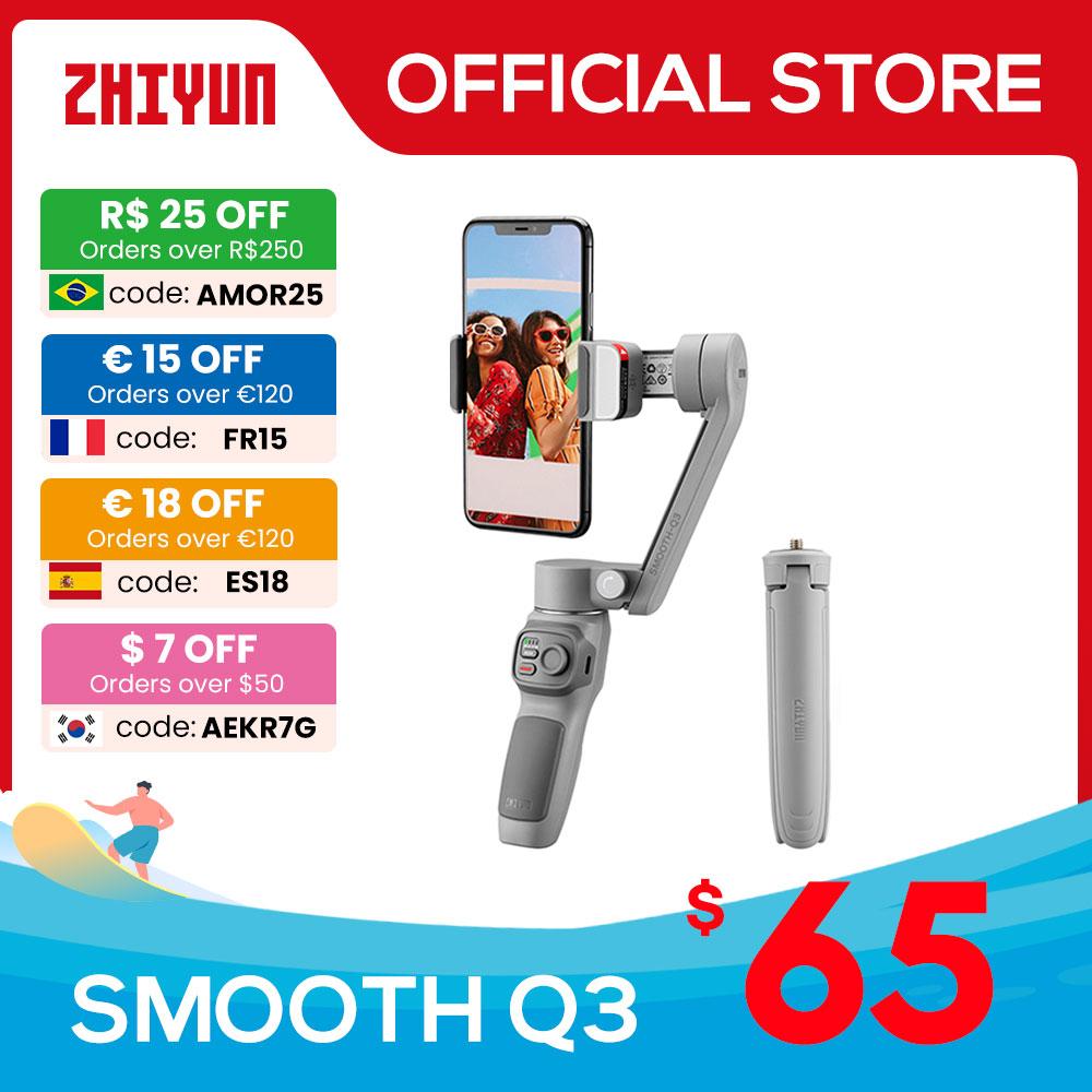 Официальный стабилизатор ZHIYUN SMOOTH Q3 для смартфона, 3-осевые подвесы для телефона, портативный стабилизатор для iPhone 14 pro
Официальный стабилизатор ZHIYUN SMOOTH Q3 для смартфона, 3-осевые подвесы для телефона, портативный стабилизатор для iPhone 14 pro