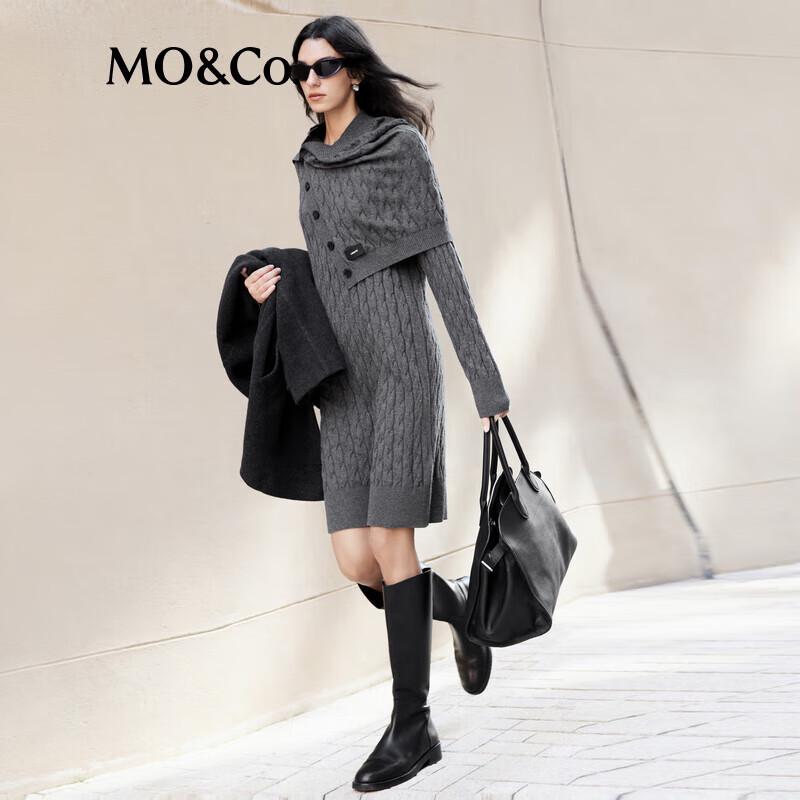 MO&Co. Двухпредметное платье из ацетата и кашемира крупной вязки с шарфом M 165
MO&Co. Двухпредметное платье из ацетата и кашемира крупной вязки с шарфом M 165