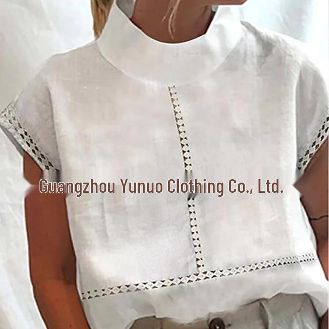 2022 Женская рубашка больших размеров из хлопка и льна с ажурной отделкой и коротким рукавом - Новый модный стиль 4XL белый
2022 Женская рубашка больших размеров из хлопка и льна с ажурной отделкой и коротким рукавом - Новый модный стиль 4XL белый