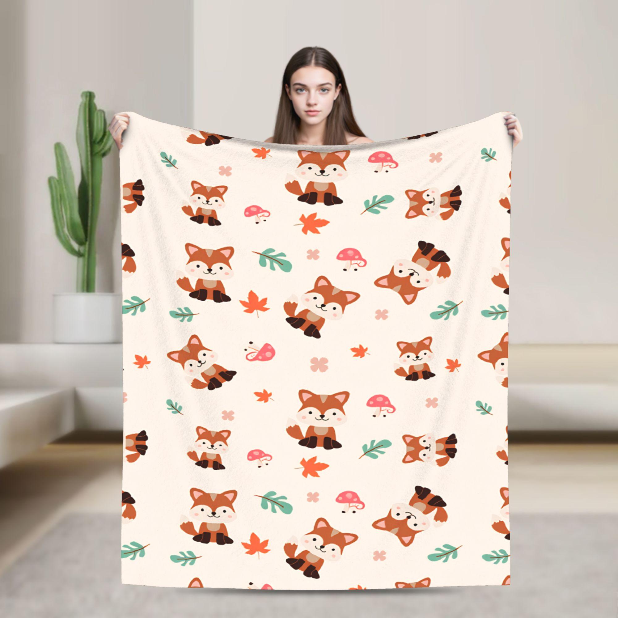 Cute Fox Flannel Blanket Kids Adults Warm Soft Bedding Throws Winter Living Room Bedspread Sofa Bed Cover 75x90cm
Cute Fox Flannel Blanket Kids Adults Warm Soft Bedding Throws Winter Living Room Bedspread Sofa Bed Cover 75x90cm