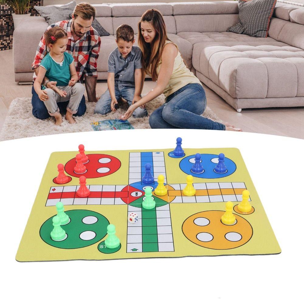 Folding Roll Up Ludo Chess Set Interactive Toy Chessboard Toy Party Game Flying Chess Travel Funny 1set
Folding Roll Up Ludo Chess Set Interactive Toy Chessboard Toy Party Game Flying Chess Travel Funny 1set