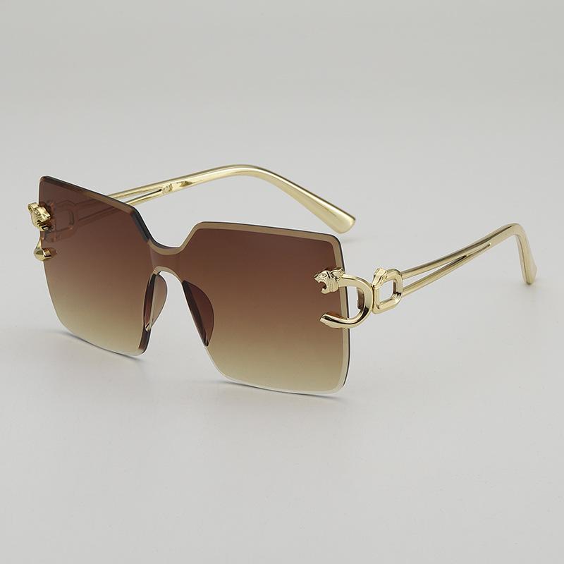 JYL TS Rimless Sunglasses With Leopard Head UV Protection Dopamine Style 114 A-732
JYL TS Rimless Sunglasses With Leopard Head UV Protection Dopamine Style 114 A-732