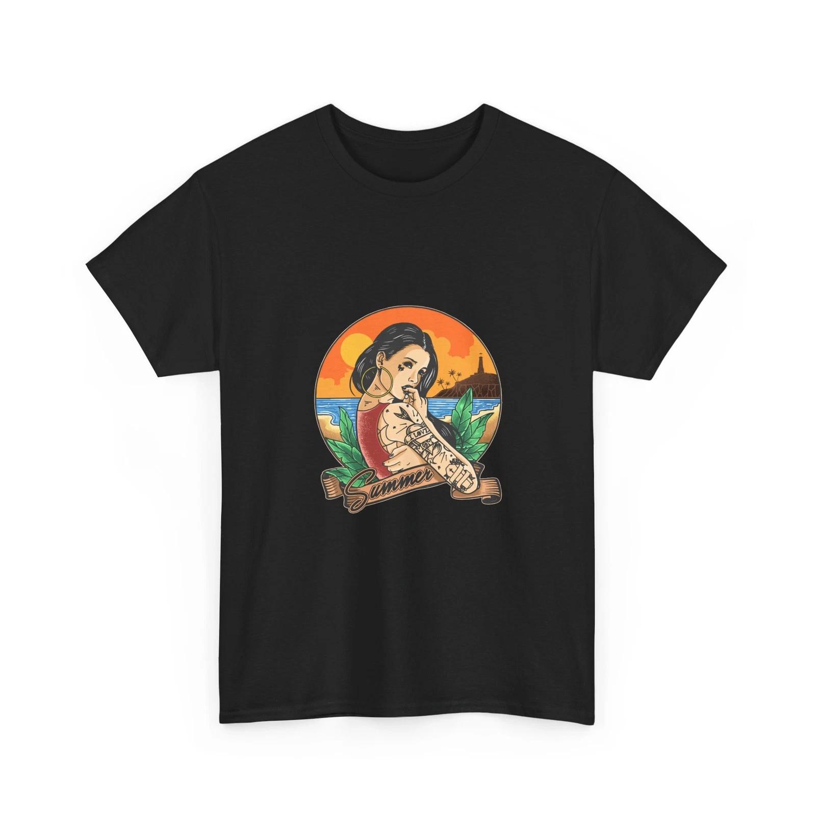 Vintage Sailor Girl Tattoo Tee | Sunset Ocean Sailboat Design, Black T-Shirt M
Vintage Sailor Girl Tattoo Tee | Sunset Ocean Sailboat Design, Black T-Shirt M