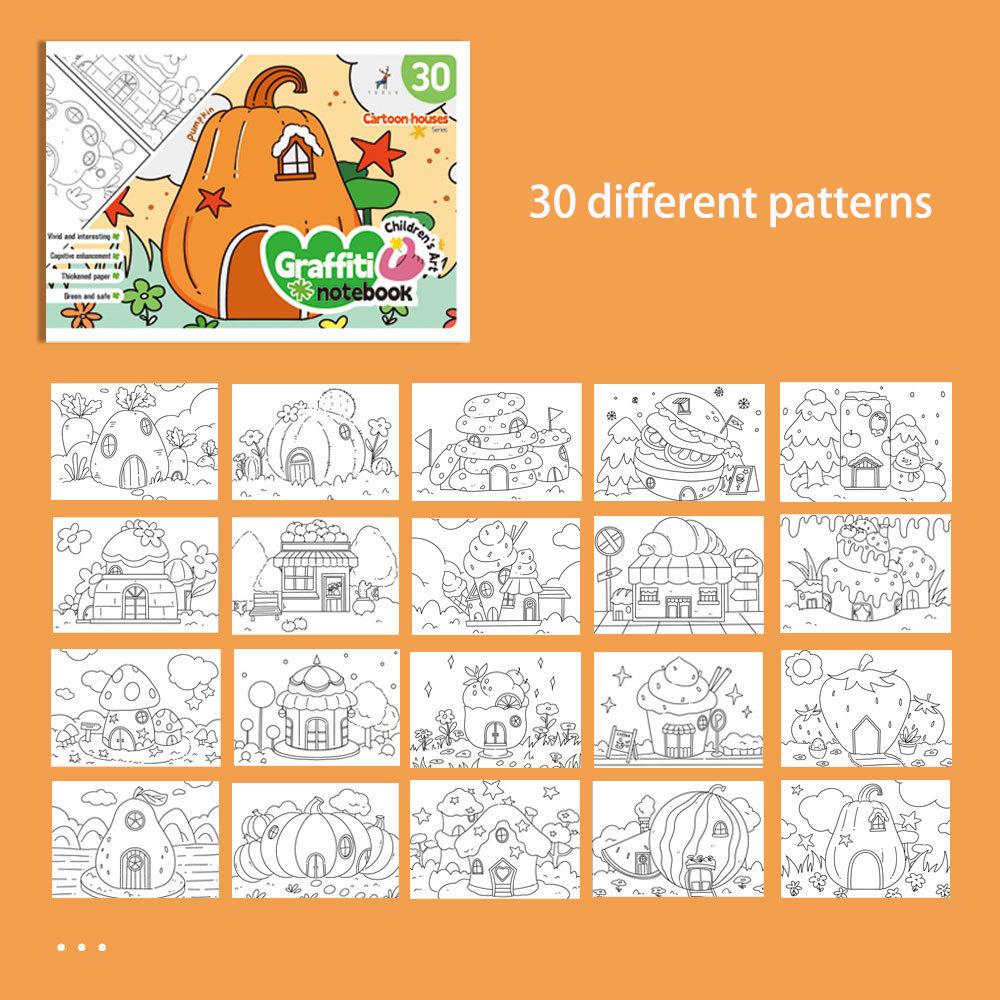 30 sheets Cartoon convenient graffiti book watercolor coloring book, suitable for markers, watercolor pens, and colored pencils
30 sheets Cartoon convenient graffiti book watercolor coloring book, suitable for markers, watercolor pens, and colored pencils