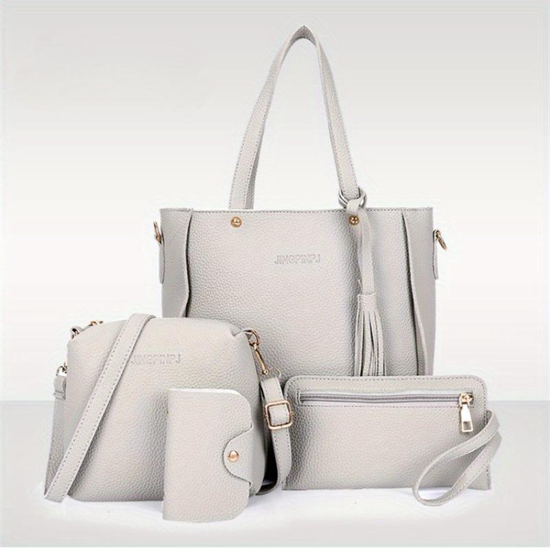 4-piece Set of New Lychee Patterned Women s Bag, Fashionable and Simple Handbag, Large Capacity Women s Bag
4-piece Set of New Lychee Patterned Women s Bag, Fashionable and Simple Handbag, Large Capacity Women s Bag