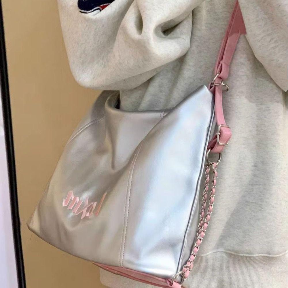 Letter Embroidery Korean Style Backpack Crossbody Bag Armpit Handbag Sweet Y2K Tote Bags Outdoor срібний
Letter Embroidery Korean Style Backpack Crossbody Bag Armpit Handbag Sweet Y2K Tote Bags Outdoor срібний