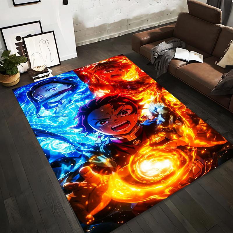 Fiery Anime Style Carpet with Intense Blue and Orange Flames Design Suitable for use as an anti-slip for living room bedroom sofas 40x60cm( 15x23in )
Fiery Anime Style Carpet with Intense Blue and Orange Flames Design Suitable for use as an anti-slip for living room bedroom sofas 40x60cm( 15x23in )