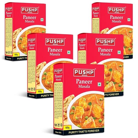 Pushp Brand Paneer Masala Box (100g Pack of 5)
Pushp Brand Paneer Masala Box (100g Pack of 5)