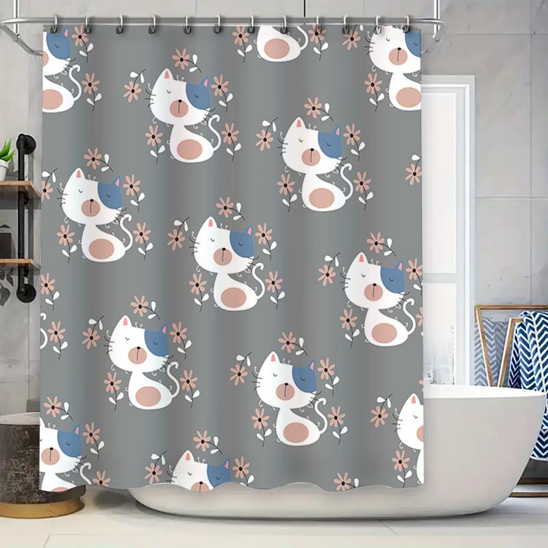 Stylish Cartoon Cat Print Shower Curtain Waterproof Fabric For Bathroom Decor W60H190(CM)-1 Pcs
Stylish Cartoon Cat Print Shower Curtain Waterproof Fabric For Bathroom Decor W60H190(CM)-1 Pcs