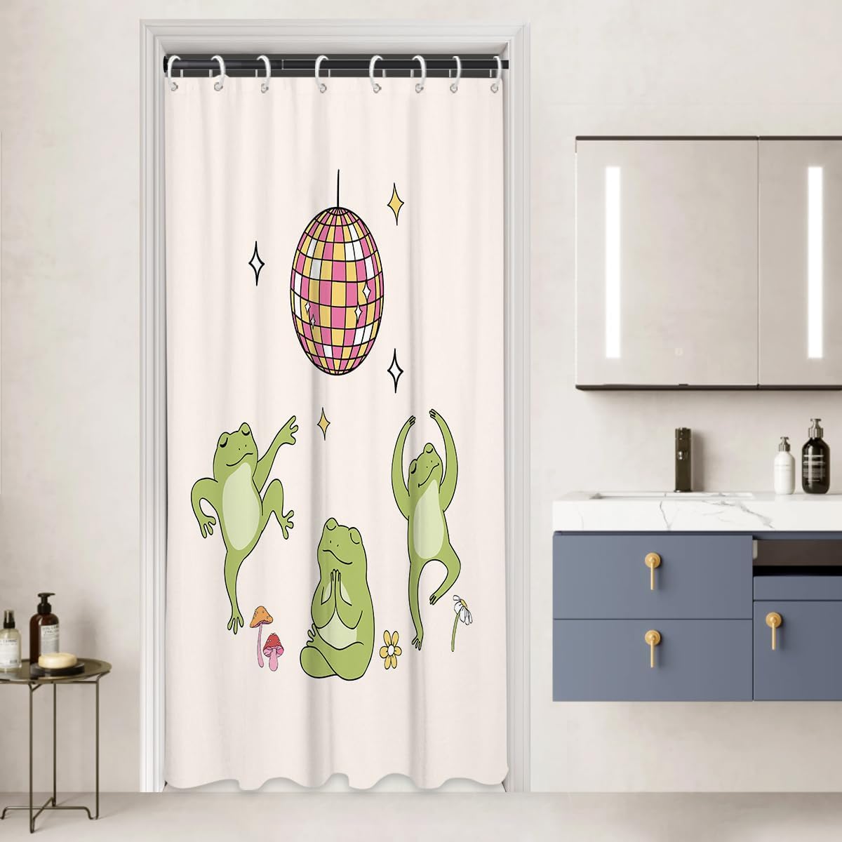 Funny Frog Shower Curtain Fun Kids Cute Animal Disco Ball Dancing Cartoon Children Anime Unique Pattern Aesthetic Fabric W60H190(CM)-1 Pcs
Funny Frog Shower Curtain Fun Kids Cute Animal Disco Ball Dancing Cartoon Children Anime Unique Pattern Aesthetic Fabric W60H190(CM)-1 Pcs