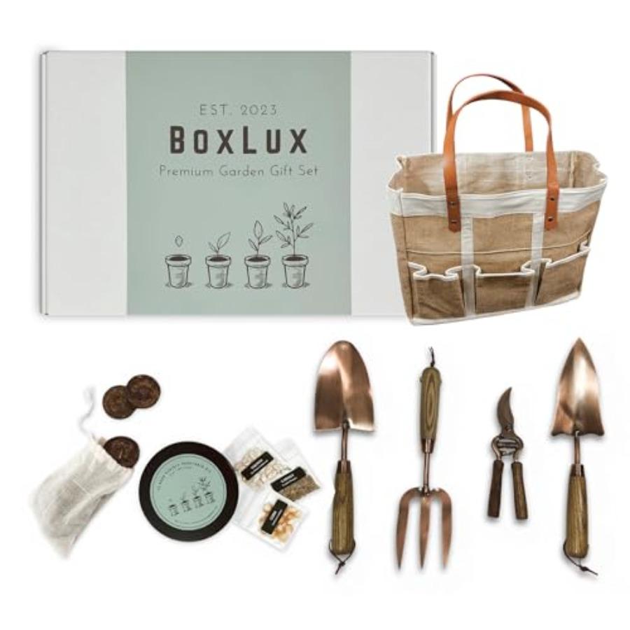 Copper Gardening Tools Gift Set with Over 1 700 Non-GMO Vegetable Seeds Heavy Duty Steel Tools for Planting Garden Tool Kit for United States
Copper Gardening Tools Gift Set with Over 1 700 Non-GMO Vegetable Seeds Heavy Duty Steel Tools for Planting Garden Tool Kit for United States