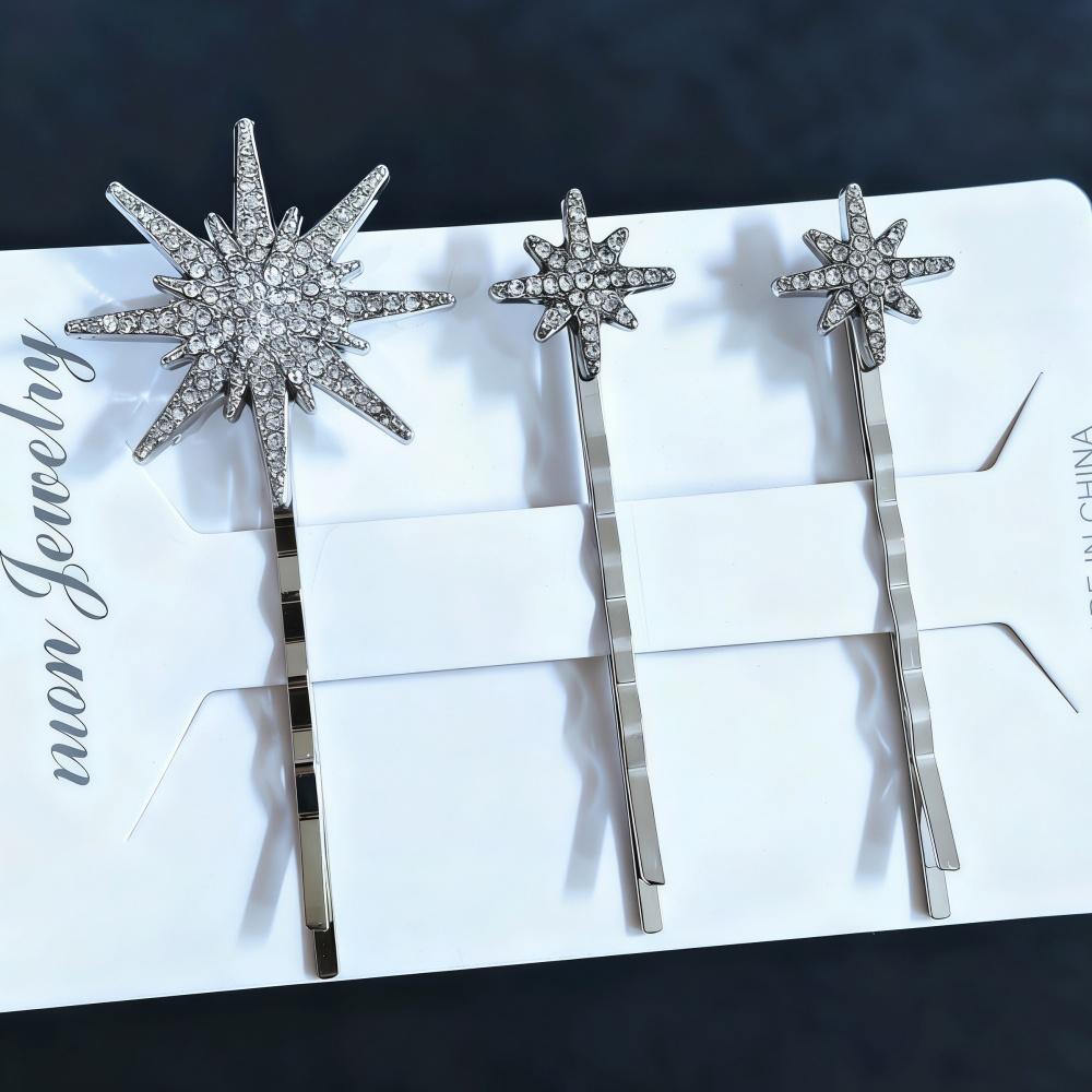 3pcs/set Crystal Star Side Hair Clip Pins Metal Hair Barrettes Women Girls Hairpins Alloy Hairpins Set Hair Accessories
3pcs/set Crystal Star Side Hair Clip Pins Metal Hair Barrettes Women Girls Hairpins Alloy Hairpins Set Hair Accessories