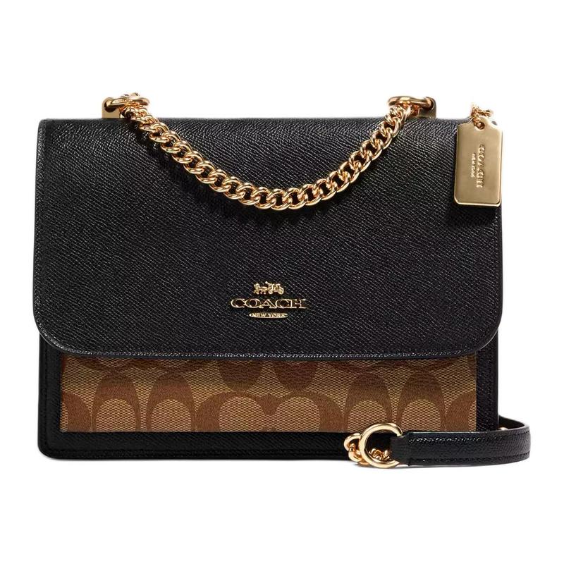 COACH Klare 21 Classic Logo Colorblock Chain Shoulder Handbag Coated Canvas and Leather Crossbody Bag Small Women s Black/Brown чорний
COACH Klare 21 Classic Logo Colorblock Chain Shoulder Handbag Coated Canvas and Leather Crossbody Bag Small Women s Black/Brown чорний