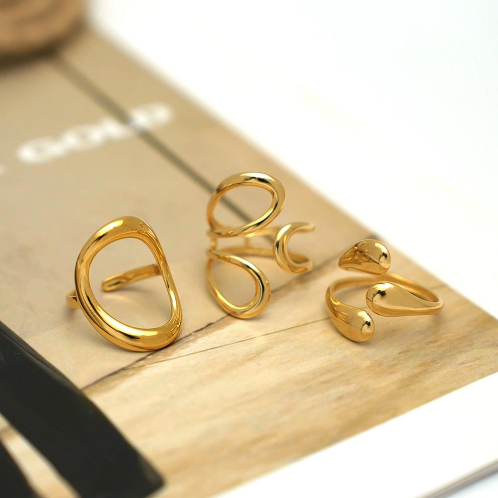 Stainless Steel Geometric Line Hollowed-Out Opening Ring Simple And Fashionable Design Sense Trendy Jewelry Accessory For Women resizable
Stainless Steel Geometric Line Hollowed-Out Opening Ring Simple And Fashionable Design Sense Trendy Jewelry Accessory For Women resizable