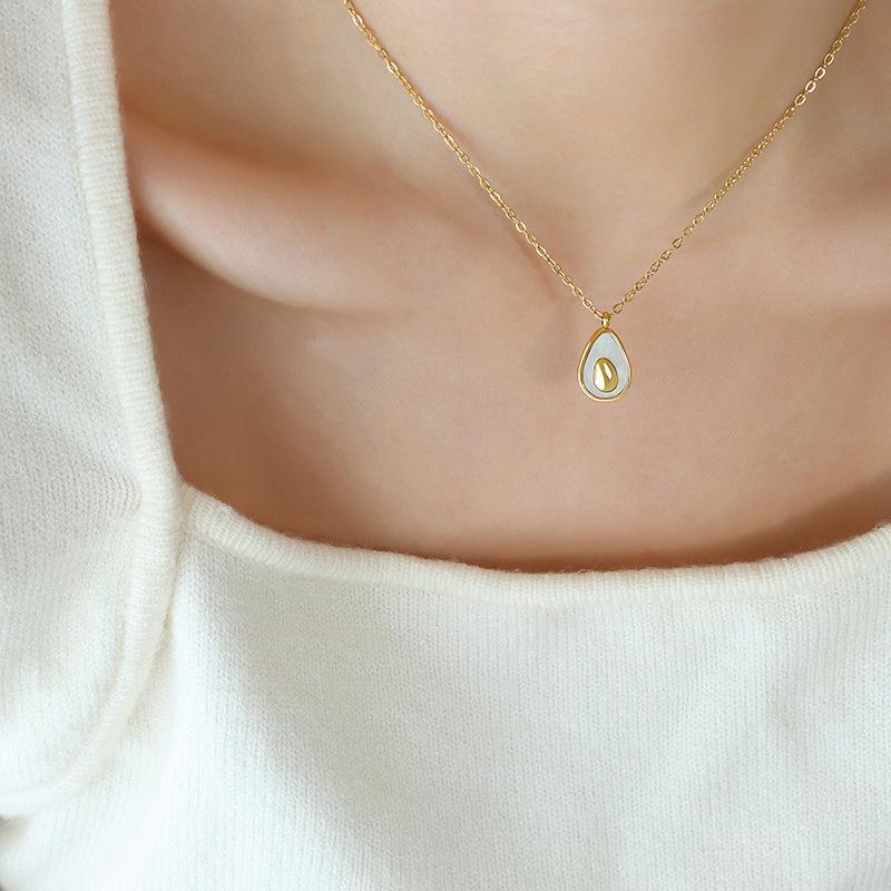 Новый индивидуальный маленький свежий универсальный дизайн авокадо яйцо форма ожерелье серьги комплект ювелирных изделий
Новый индивидуальный маленький свежий универсальный дизайн авокадо яйцо форма ожерелье серьги комплект ювелирных изделий